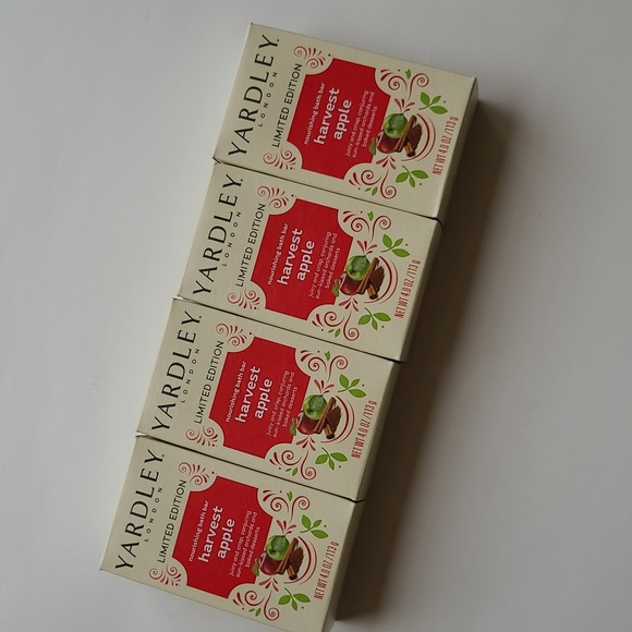 Yardley Limited Edition Harvest Apple Soap Bars NIB 4x - Picture 7 of 11